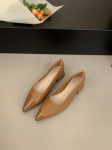 Moodsad prantsuse terava ninaga naiste kingad 2025 kevad Uued Elegantne madala kontsaga lapitehnika suvi Slip-on naiste igap&auml;evased kingad Zapatos Mujer 35 pruun