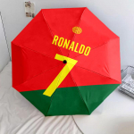 1 tk Automaatselt kokkupandav vihmavari - CR7 muster, Kaasaskantav ja kokkupandav disain 8 varrega, J&otilde;ulu- ja s&uuml;nnip&auml;evakingitused mitmev&auml;rviline