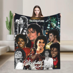 MJ Popi Kuningas Michael J-jackson Tekk Pehme Esteetiline Palus Visketekk V&auml;litingimusteks Telkimiseks Flanell Voodikate Voodikate 30x40in