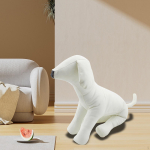 Dog Made of Plastic, Standing Models for Clothing in Animal Shops L Size White white