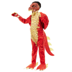 Laste dinosaurusaba tiibade maski komplekt kost&uuml;&uuml;m draakon kingitus lastele lavale Orange XL 140cm red