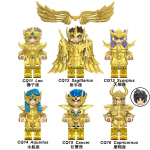 6/12 tk/komplekt Anime Saint Seiya ehitusklotsid Athena Shiryu Ikki Kuldse S&otilde;dalase kujukesed Klotsid Multikakujulised M&auml;nguasjad Lastele Kingitused