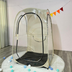 V&auml;litingimustes kalastustelk S&auml;&auml;sekindel &Uuml;hekohaline Telkimine Kaasaskantav Kokkupandav PVC L&auml;bipaistev Telk without a hood 	
98*98*154cm beež