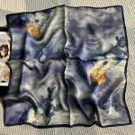 100% puhtast siidist lilleline sall kaelaside ruudukujuline peapael moodne vintage kaelasall sallid bandana 65*65cm 65x65cm