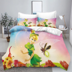 Tinkerbell Anime Disney Voodipesu Komplekt Tekikott 100% Pol&uuml;ester Sobib Lastele ja T&auml;iskasvanutele 3-osaline Komplekt 1 Tekikott AU Single(140*210cm)3pcs