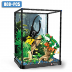 Linn MOC Troopiline Vihmamets Konn Putukad Lemmikloomakast Ehitusklotsid DIY Agalychnis Callidryas Dynastes Klotsid M&auml;nguasjad Lastele