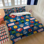 Marvel Spider-Man 100% Pol&uuml;ester Anime Tr&uuml;kitud Voodipesukomplekt Tekikate Suur Puuvillane Armas Tr&uuml;kitud Multikas Tekikate EU Single(135*200cm)3pcs