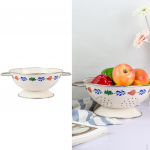 European style Fruit Snack Tray Drainer Basket Plate Home for Nuts Holidays Family Dinners Large