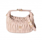 Miu Miu Matelass&eacute; Metallist Logo Lambanahast Koti Naiste k&auml;ekotid Roosa 5NE026-AFPP-F0236 Basic Set (Bag+Dust Bag)