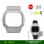 Kerge titaanisulamist rihma&uuml;mbris Casio G-SHOCK DW5600 GW-M5610 GWX5600 GW-B5600 jaoks Modifikatsioonikomplekt Metallist titaanist raam rihm t&ouml;&ouml;riistad For DW-5600