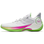 Anta Swift 6 Slip Resistant Abrasion Resistant Mid top Basketball Shoes Men's White Green Pink 112511601-4 44.5