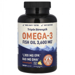 MAV Nutrition, Omega-3 Kala&otilde;li, Kolmekordse tugevusega, Loodusliku sidrunimaitsega, 120 pehmet kapslit