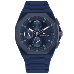 Tommy Hilfiger 1792122 Meeste Sinine Multifunktsionaalne Silikoonrihmaga Kell 44mm sinine