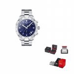 TISSOT PR100 Kollektsioon Kvartsmehhanismiga Meeste Kell Kell 44mm Sinine sihverplaadi Roostevabast terasest korpus T101.617.11.041.00 Regular Watch Box