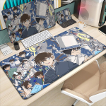 Klaviatuur PC Lauapadi Armas Anime Detektiiv Conan Hiirematt HD Tr&uuml;kk Arvutim&auml;ngijad Lukustuv &Auml;&auml;r Libisemisvastane Hiirematt XXL 90x40cm 700x400x2MM gray