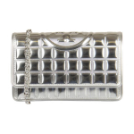 Tory Burch Fleming Metallik Tepitud Kettnahast Rahakott Naiste rahakott H&otilde;bedane 154945-040 Basic Set (Bag+Dust Bag)