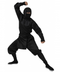 Ninja Cosplay Kost&uuml;&uuml;mikomplekt Halloweeni Peo S&uuml;ndmuse R&otilde;ivastus Maskeraadikost&uuml;&uuml;m T&auml;iskasvanud Unisex Mehed Naised Ninja R&otilde;ivastus Must [BUBU Ohana] 6-osaline (Must, L) must