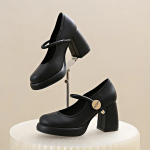 Kingad naistele Mary Jane platvormkingad kevad s&uuml;gis Lolita k&otilde;rged kontsad naiste jalatsid elegantne &uuml;mar nina naiste kingad 34 must