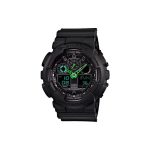 Casio G-Shock Seeria Kvartsikell Kahekordse N&auml;idikuga Meeste Kellad Must GA-100C-1A3 Black Dial