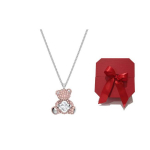 Swarovski Teddy S&auml;tendav kaisukaru Armas L&otilde;bus kaelakee Naiste kaelakee Roosa 5599168 Box (Random Color)