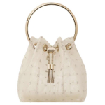 Jimmy Choo Bon Bon T&auml;piline S&uuml;dameprindiga Paelaga Sulgemisega Koppkott Kangast &Otilde;lakott Naiste kotid Latte Hele-Kuldne J000178929 Basic Set (Bag+Dust Bag)