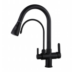 Tuqiu Must V&auml;ljat&otilde;mmatav K&ouml;&ouml;gisegisti Vee Filtreerimise Segisti Messingist Kraan K&ouml;&ouml;gi jaoks Tekile Paigaldatav Valamu Segisti 3-Way K&ouml;&ouml;gisegisti