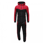 Meeste talvine patchwork dressipluusi ja p&uuml;kste komplekt Spordidress XL punane