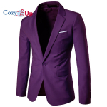 Cozy Up meeste &uuml;likonnajope &uuml;he n&ouml;&ouml;biga Slim Fit sportmantel igap&auml;evane bleiser L lilla