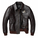 Hiina suurus vintage pruun esimene kiht veisenahast k&otilde;rge v&ouml;&ouml;kohaga meeste nahkjakk 45P lennumantel rev l&uuml;hike nahkjakid pilootjope Chinese Size 2XL tumepruun v&auml;rv