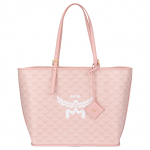 MCM Himmel Suur T&otilde;mblukuga K&auml;ekott, Roosa Monogramm Nahast K&auml;ekott v&otilde;i Igap&auml;evaseks S&otilde;itmiseks, Ostlemiseks, Reisimiseks MWPESAC03P6001 Basic Set (Bag+Dust Bag)