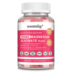 Magneesiumgl&uuml;tsinaadi t&auml;iustatud kompleks, sidrunmelissi ekstrakt, 60 kummikommi toidulisandit 60 Gummies pink