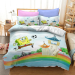 Uus 3D multikas K&auml;snakalle Ruutp&uuml;ksid Tekikott Padjap&uuml;&uuml;rid &Uuml;heinimese T&auml;is Suuruses Kuninga Suuruses Voodipesukomplekt Pehme Voodipesu Voodiriided 135x200cm