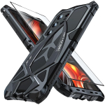 P&otilde;rutuskindel soomusmetallist telefoni&uuml;mbris iPhone 17 16 15 14 ProMax jaoks Kaitsva kattega telefoni&uuml;mbris Samsung S23 S22 S24 S25 S26 Ultra jaoks Samsung S22 Ultra must