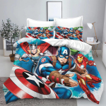 The Avengers Kangelane Tekikott Padjap&uuml;&uuml;r Voodipesukomplekt T&auml;iskasvanud Poiss T&uuml;druk Magamistoa Kaunistus Lapsed &Uuml;ksik Kahekordne Suur Suurus 140x200cm