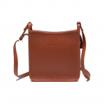 Longchamp Le Foulonn&eacute; 20 Nahast &Uuml;hev&auml;rviline T&otilde;mblukuga &Otilde;la-Crossbody Kott V&auml;ikesed Naiste kotid Helepunakaspruun 10138021121 Basic Set (Bag+Dust Bag)