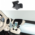 Autotassihoidik Mobiiltelefonihoidik Fiat 500 2016-2026 jaoks Multifunktsionaalne GPS-navigatsioonihoidik Autotarvikud valge