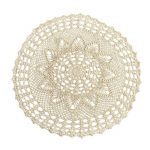 K&auml;sikro&scaron;ee puuvillane 60cm Vintage Laudlina Alusmati L&auml;bipaistev pitsiline heegeldatud lilleline lauakate Lambivari Kapi diivanikate Kodu sisustus (Beige,60cm) beež