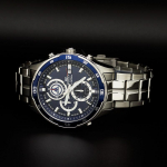 CASIO EDIFICE 100 meetrit veekindel Kvartsterasest rihm meeste k&auml;ekell sinine sihverplaat EFR-547D-2A sinine