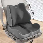 Istmepadi, ergonoomiliselt disainitud m&auml;luvahust padi, sobib kontoritoolidele ja ratastoolidele hall