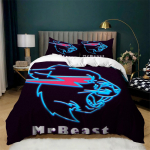 Mr Beast tekikate komplekt Voodipesu komplekt Tekikate V&auml;lk Kerge Kass Pehme 3 osa T&otilde;mblukuga 135x200cm