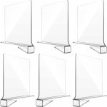 Akr&uuml;&uuml;list l&auml;bipaistvad riiulivaheseinad Kapid Riiul Kapi Eraldaja Magamistoa K&ouml;&ouml;gi Kontori jaoks Transparent 6pcs