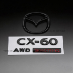 AAEU1 ABS Auto Esiv&otilde;re Embleem Tagumine Pagasiruumi M&auml;rk Logo MAZDA CX60 jaoks L&auml;ikiv Must T&auml;hed Pagasiruumi Embleemi Kleebised Auto Tarvikud