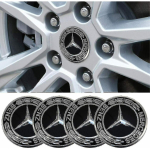 Zk- 4x 60mm Auto Velje Keskkatte Embleem Logo Must Velg Rummu Mercedes Benzi jaoks