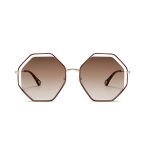 Chloe t&auml;israamiga metallist ebakorrap&auml;rase kujuga p&auml;ikeseprillid Unisex p&auml;ikeseprillid CH0046S 004 Gradient Brown 5 3mm