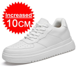 Meeste Nahast K&otilde;rgendavad Liftkingad Hingav V&otilde;rk K&otilde;rguse Suurendamine Paksu Tallaga Kingad Mees K&otilde;rgus Sisetald 6/8/10CM Meeste Tossud 46 white