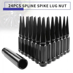 24/32 TK Veljepoldid M14X1.5 Mutter Pikem Mutter Terasest Lukustusvelje Poldid Naastudega Dodge Charger Challenger/Chevy/Ford 24pcs black