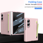 Samsung Galaxy Z Fold8 Kaanel luksuslik nahatunnetus kokkupandav integreeritud pliiatsihoidik karastatud kilega Kate ZFold 8 WIDE jaoks Funda Galaxy Z Fold 8 must