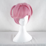 Professionaalne M&auml;ngu DDLC Doki Doki Literature Club Natsuki Parukad Roosad L&uuml;hikesed Kuumakindlad S&uuml;nteetilised Juuksed Peo Cosplay Parukas + Parukakate (as the picture,One Size)