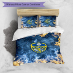 Leeds United Jalgpallitr&uuml;kiga 3-osaline Voodipesukomplekt, Mugav nahas&otilde;bralik Magamistoa Tekikottide Komplekt 135cm*200cm