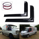 Ford Transit MK6 MK7 2000-2014 Must Tuule-, Vihma- ja P&auml;ikesekaitse Deflektorid L-kujulised